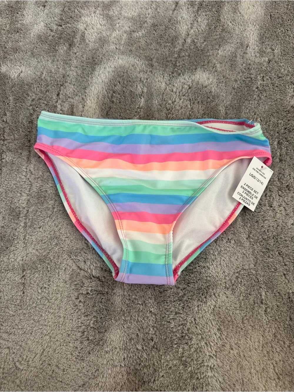 Nautica Rainbow Striped Sunset Rashguard & Bottom Swim Set